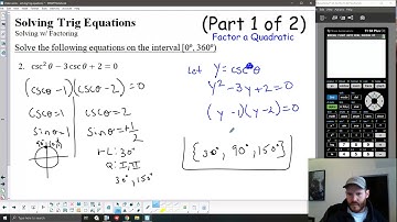 Solving Trig Equations by Factoring (1 of 2)