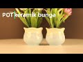 Promo Aonez Pot  Bunga  keramik buatan  tangan 3 tangkai 