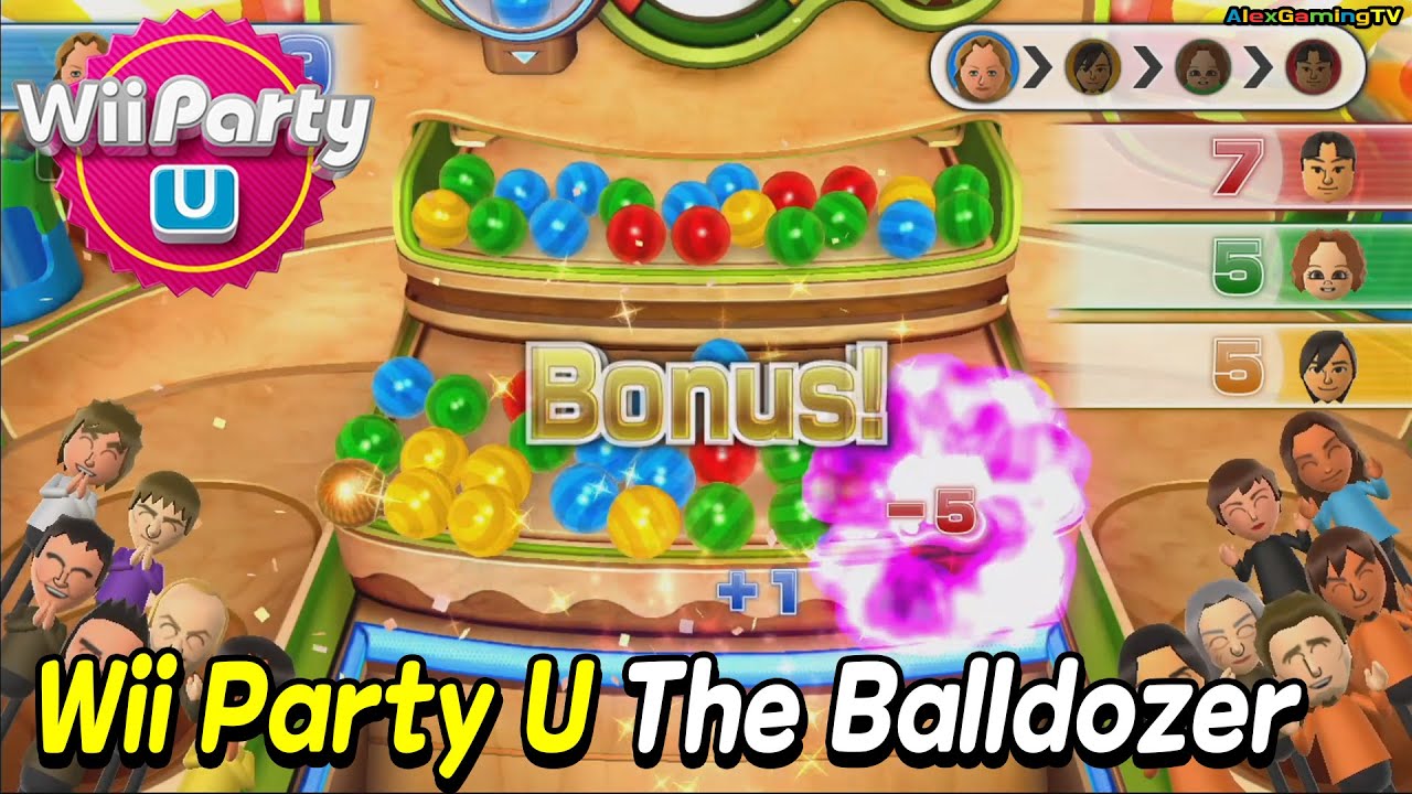 Wii Party U - The Balldozer (Expert com) 🎵 Kathrin vs Hyun-woo vs Giulia vs Akira | AlexGamingTV