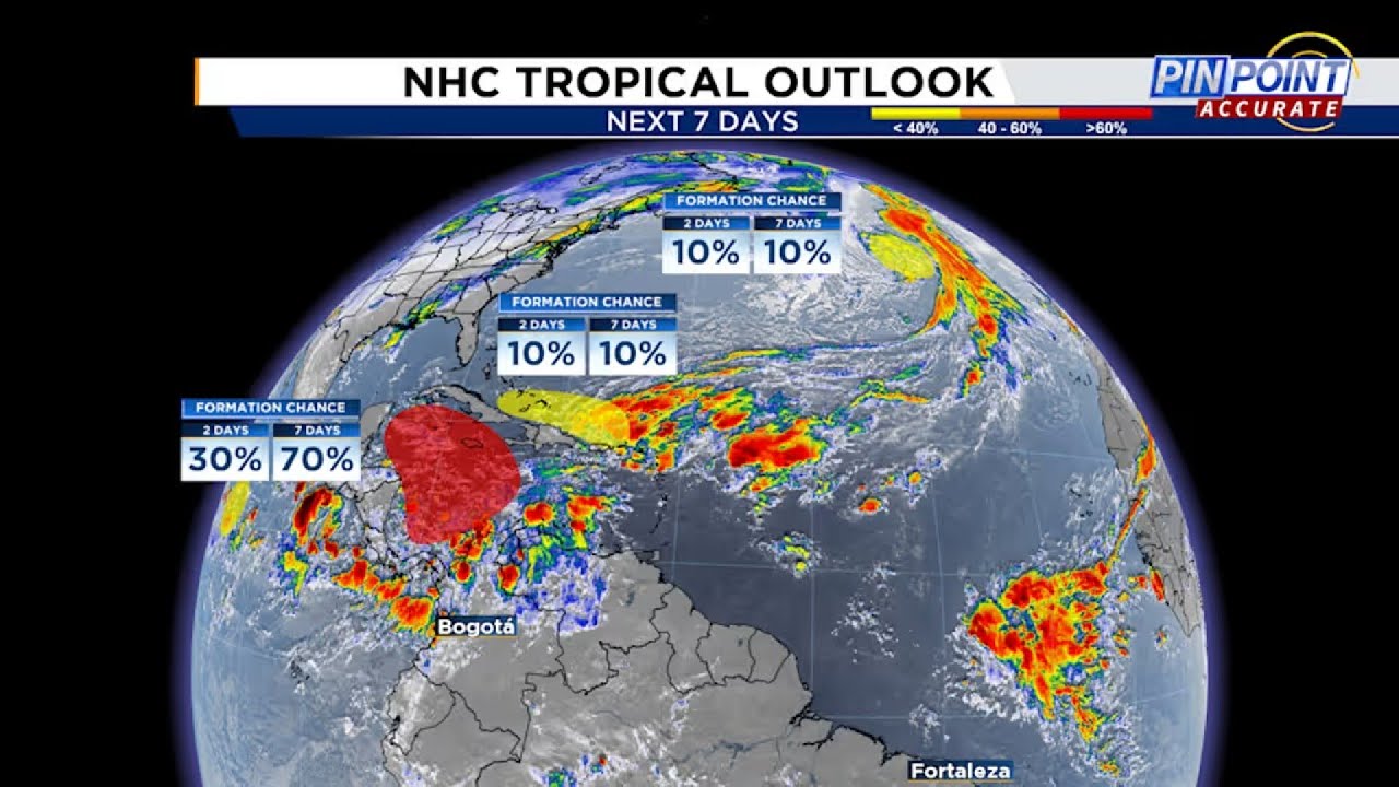 Watching an area for possible tropical development over the weekend ...