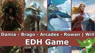 Damia vs Brago vs Arcades vs Rowan | Will EDH / CMDR game play for Magic: The Gathering
