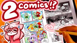 how i work on TWO comic series (w/a full-time job !!) ✩₊˚