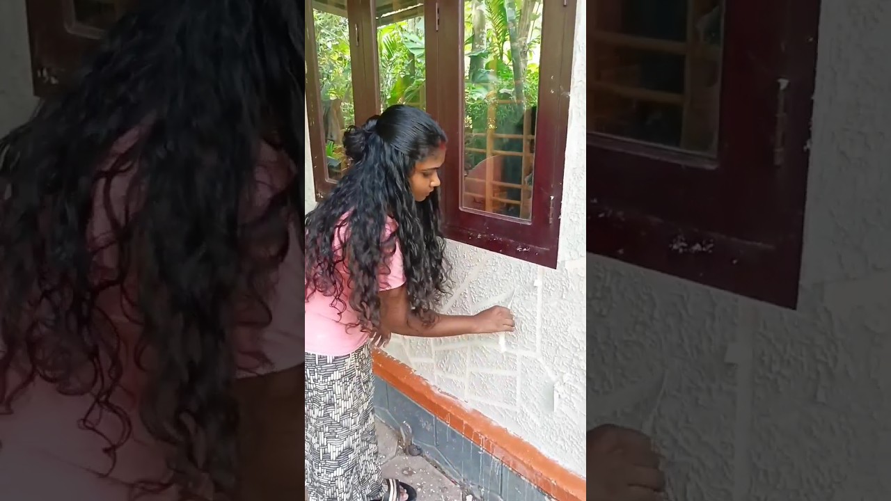 വീട് വേറെ ലെവൽ ആകാം 😀😍#house #renovation #work #wallputty #puttywork #design