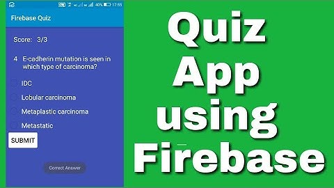 Quiz app using Firebase in Sketchware
