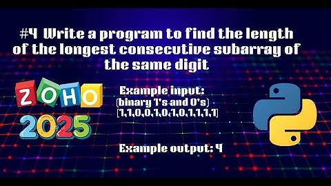 Zoho Interview Coding Round 2 (2025) | Max Consecutive Subarray | Python Solution | codeandinnovate