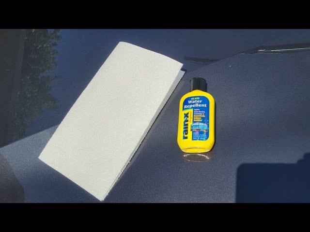 Rain-X application and long term test of car glass water repellent