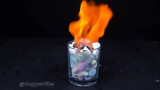 Pastel-Colored Marshmallows Vs 1000C Red Hot Ball Satisfying Meltdown