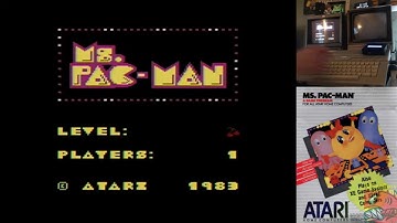 Ms. Pac-Man [ATARI 8-BIT] 65,070 👻