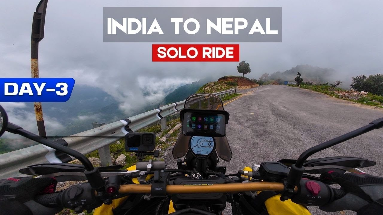 India to Nepal Solo Ride - EP-3 | River Bath, Himalayan 450 on Tough Roads & Mountain Views