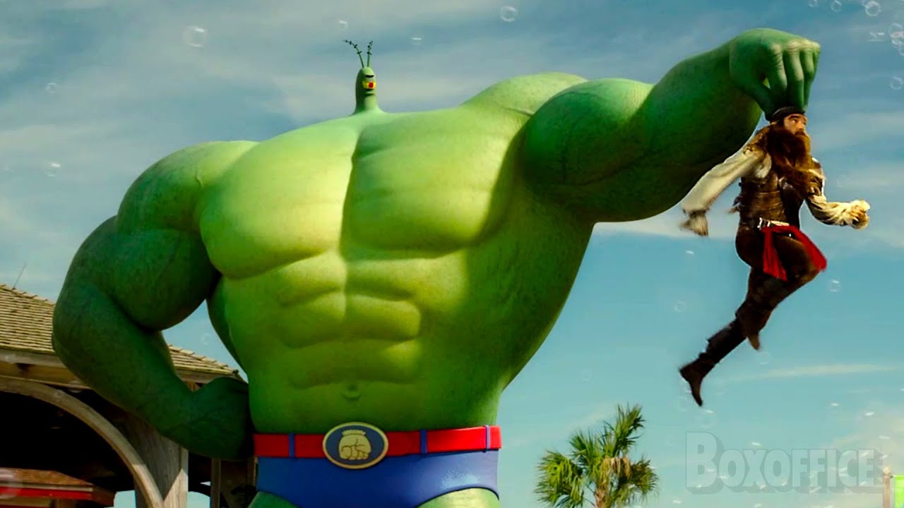Plankton va in modalità Hulk per prendere a calci in faccia Banderas | SpongeBob - Fuori dall'acqua