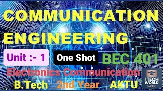 Communication Engineering Unit :-1 One Shot Video AKTU BEC401 EC and Allied Branches B.Tech 2nd Year