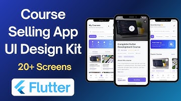 Complete Course Selling App UI Design Kit in Flutter | Education App | 20+ Modern Screens