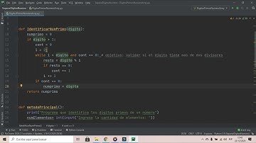 Tutorial Python - 2. Identificar Dígitos Primos de un número