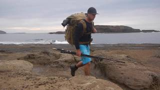 Overnight fishing hike, South coast N.S.W. Australia