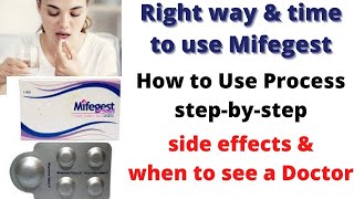 Right way to use mifegest mtp kit | right time to take mifegest kit | how to use process in English