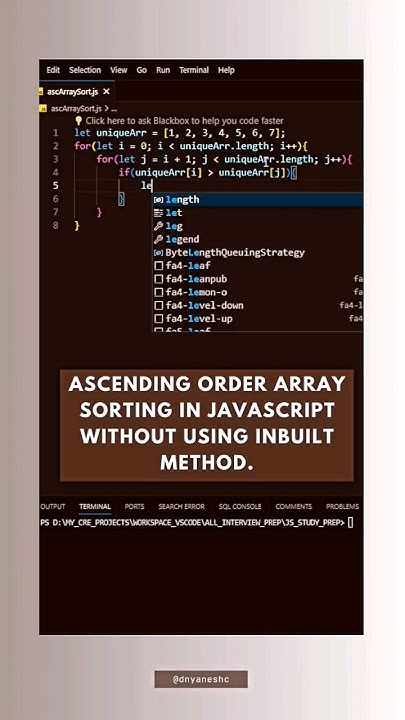 shorting array in javascript | ascending order arrays sorting in ...