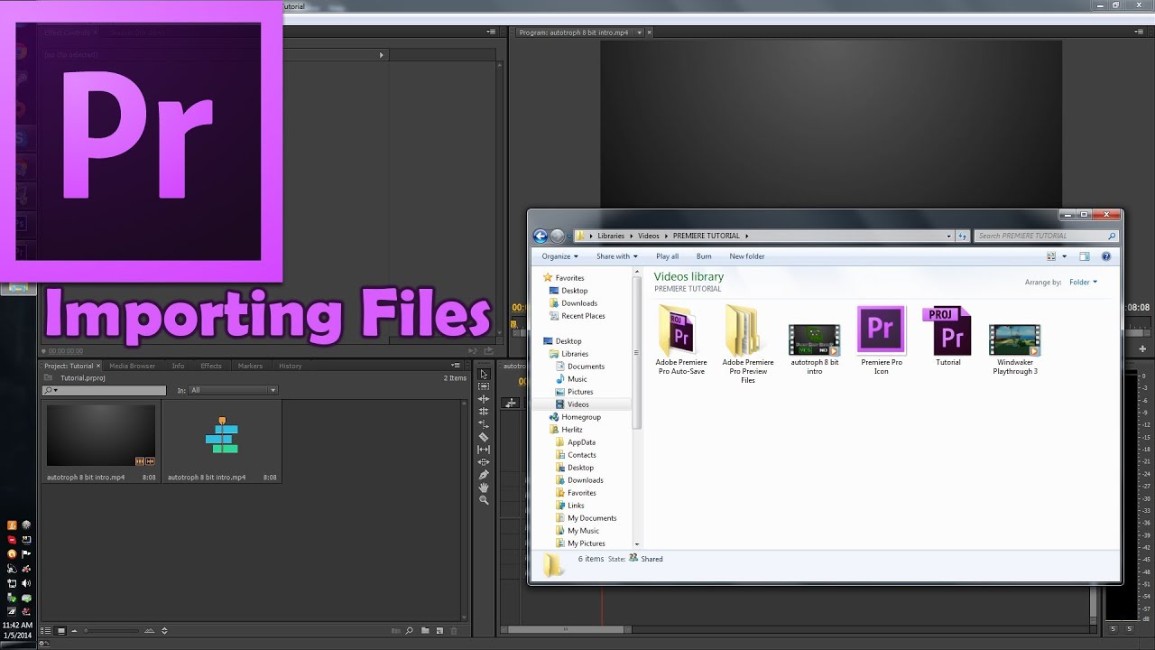 Adobe Premiere Pro CC How to Import Files (4 methods) YouTube