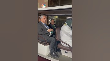 Tata Sons Chairman N Chandra & Noel Tata, Chairman Of Trent Drive Around | Auto Expo 2023 |CNBC-TV18