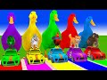 Long Slide Game with Cow Elephant Gorilla Hippopotamus Tiger 3d Animal Game Funny 3d Animals
