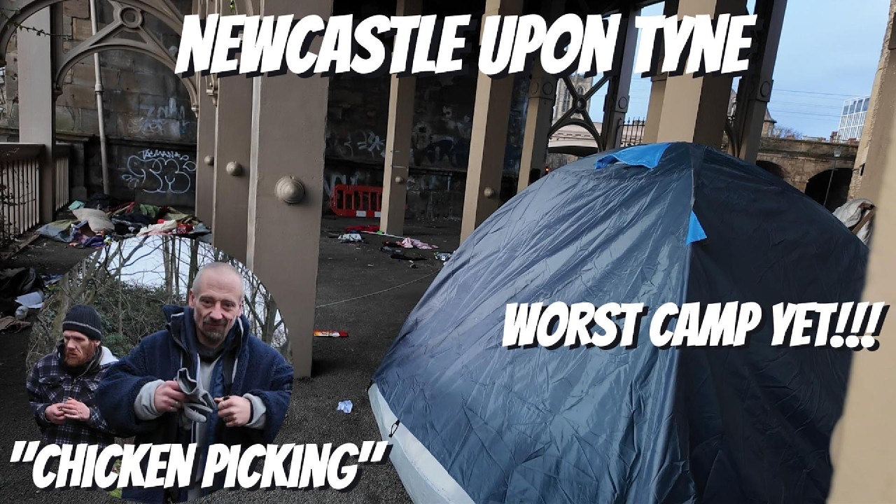 Newcastle Upon Tyne - City Centre - Worst Homeless Camp Yet!!! - What Did He Just Say To Me???