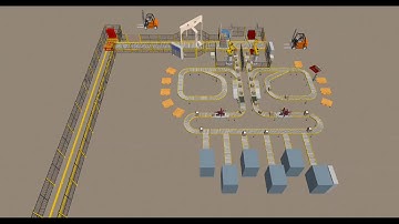 Box Closing and Palletizing Simulation