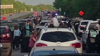 Serious crash turns I-93 south into parking lot on Memorial Day