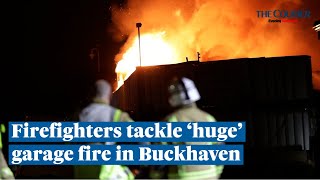Firefighters Tackle Huge Garage Fire In Buckhaven
