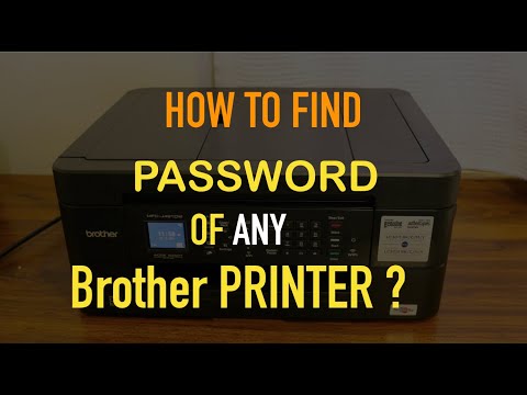 How To Find Password Of Any Brother Printer ?