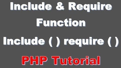 Beginner PHP Tutorial -46- include and require function in php(Urdu/Hindi)