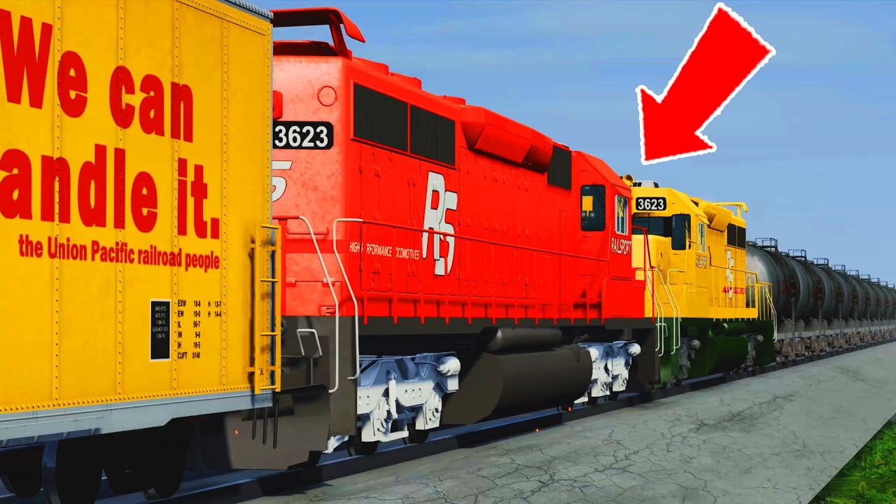 Wrong way Railroad Switch Failure Accidents Derailments ✅  BEAMNG.Drive LIVE STREAM