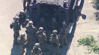 Chopper 7 shows heavy police presence after arrest following barricade situation in Gibraltar