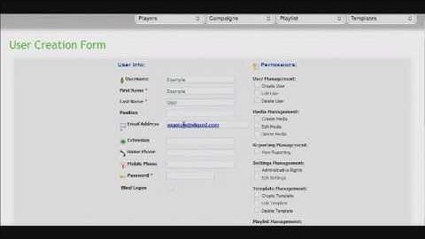 firmCHANNEL - Create User