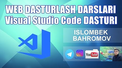 ⚡️  3-dars. Visual Studio dasturini ish stoliga chiqarish.Kutubxonalarini o