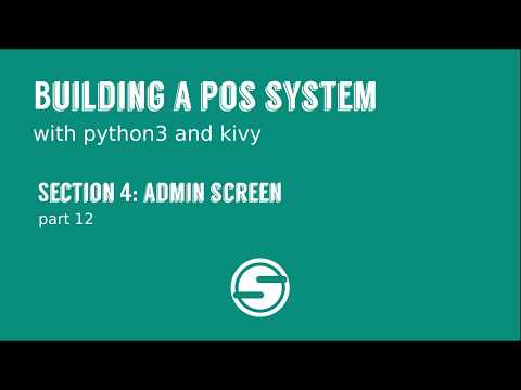 Python/Kivy POS System Part 4:Admin Dashboard(Part 12)