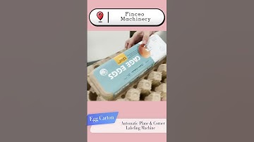 Automatic Egg Carton Plane & Corner Labeling Machine #labeling #machine