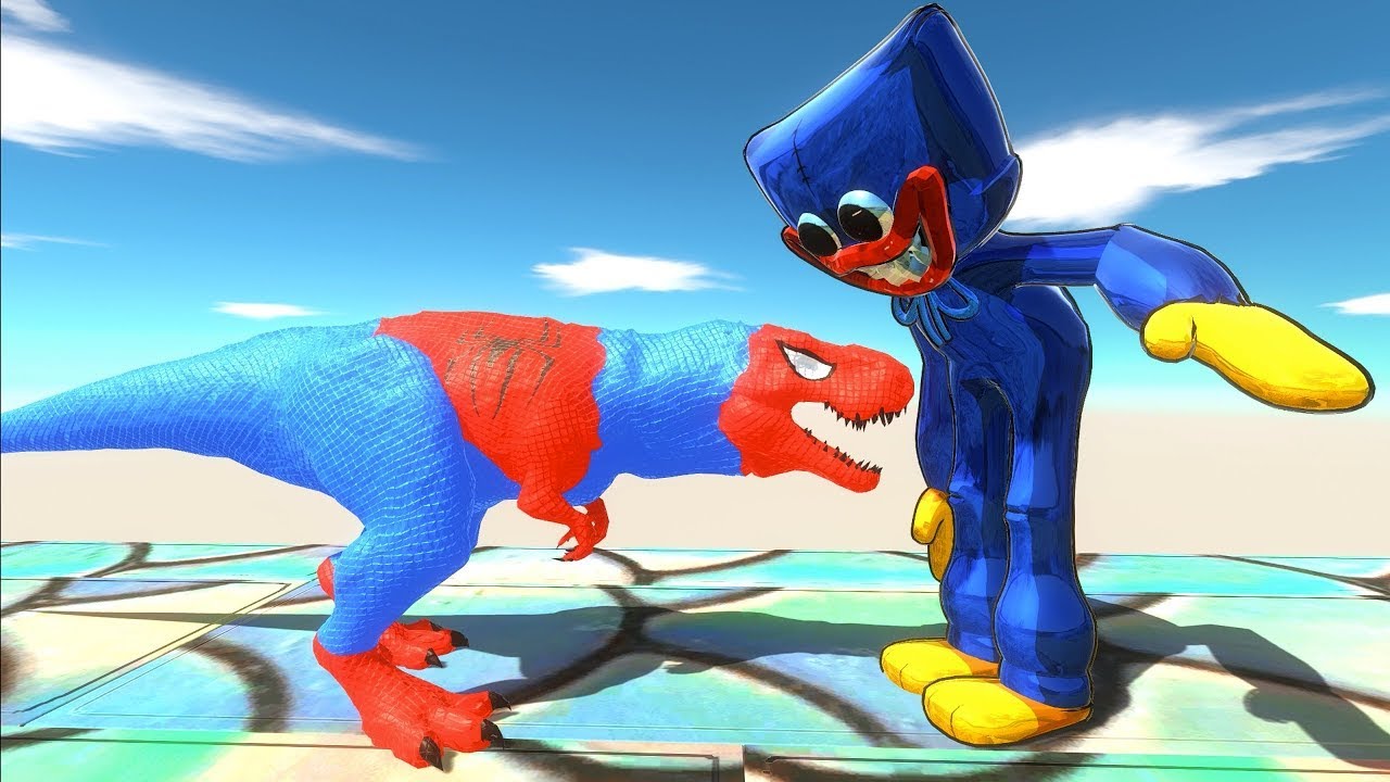 SPIDERMAN T-REX DEATH RUN - Animal Revolt Battle Simulator