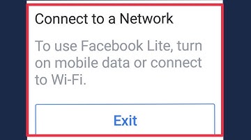 Facebook Lite Fix Connect to a Network | To Use Facebook Lite Turn On Mobile Data
