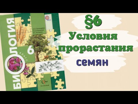 Краткий пересказ §6 Условия прорастания семян- Биология 6 класс Пономарева