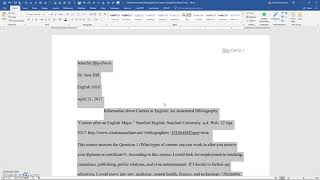 How to Format Annotated Bibliography