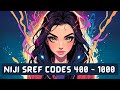 600 Niji Midjourney Style Reference Codes (400 - 1000) | Niji journey Sref Part 5