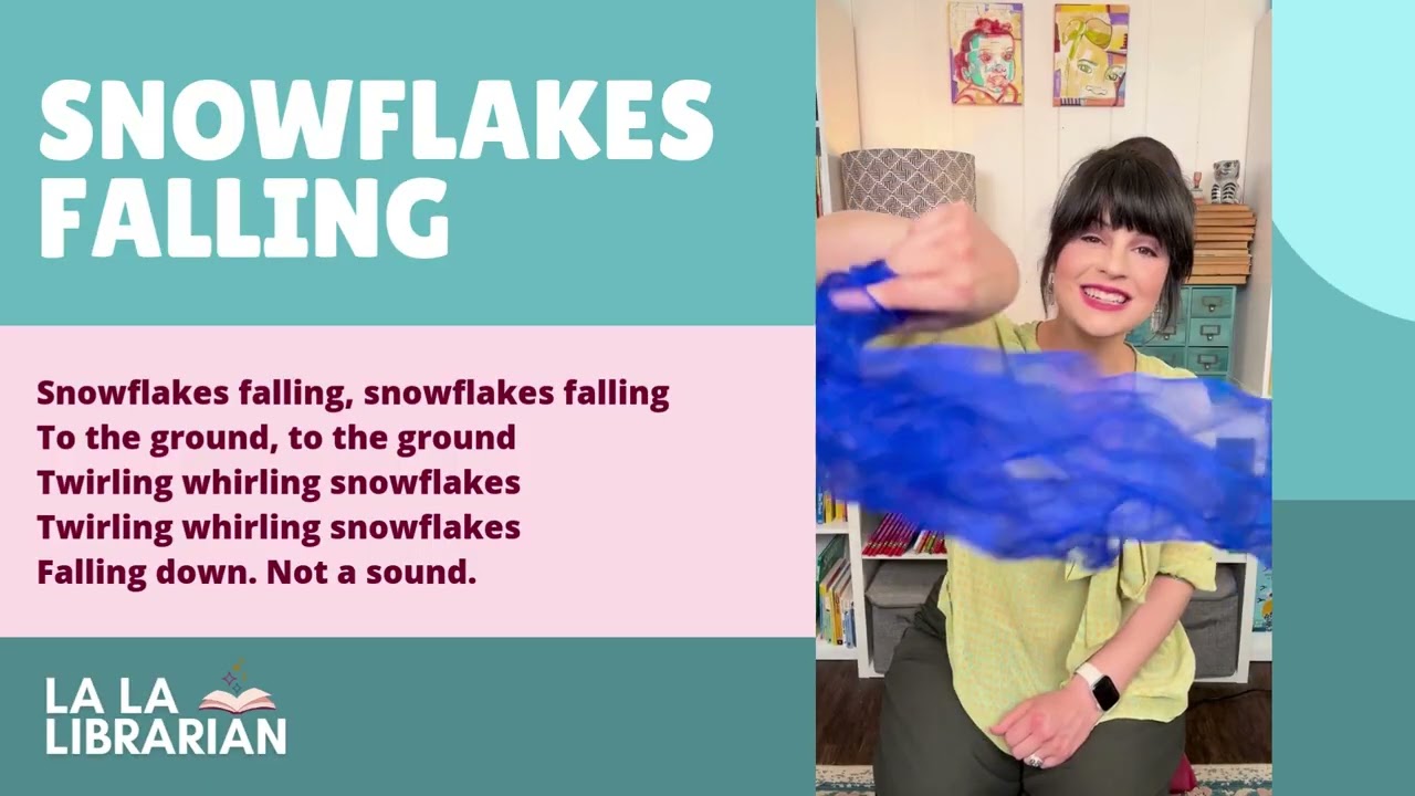 Snowflakes Falling | La La Librarian | Winter Scarf Song for Preschool & Kindergarten Storytime