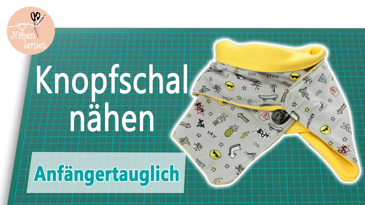 Wickelschal Mit Knopf Nahen Fur Anfanger Ohne Schnittmuster Youtube