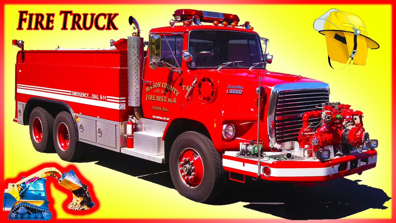 Fire Trucks For Kids | Tender Fire Truck | Machines for Kids Videos