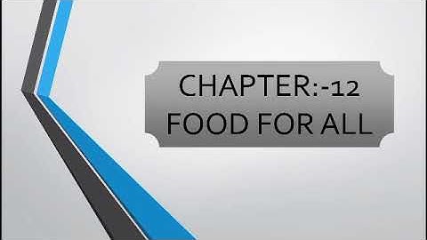 STD:-5th Sub:- EVS:-1 Chapter :-12 Food For All Part :-1