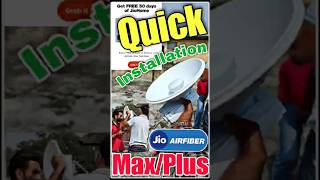 Quick Installation Of Jio Airfiber Plus With New C6 Antenna😎With 50 days Free Offer #jioairfiber