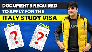 Visa and DOV documents for Italian student visa 2024 @elyasnagri