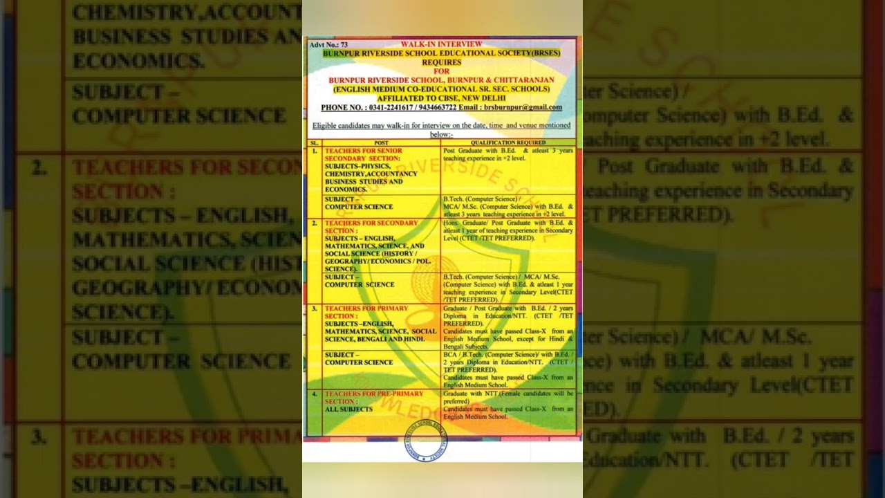 Without B.Ed Teacher Recruitment 2022 | Teacher Walk in interview 2022 