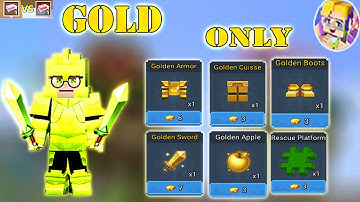 GOLD Only Challenge In SOLO Bed Wars | Blockman Go Gameplay (Android , iOS)