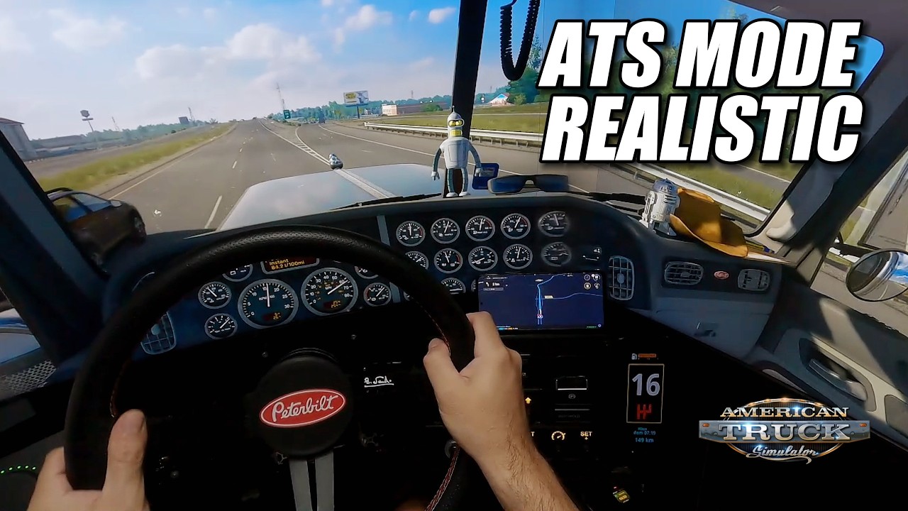 ATS REALISTIC MODE - TRIPLE SCREEN COCKPIT ONBOARD PETERBILT | AMERICAN ...