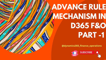 Advance rule mechanism in D365